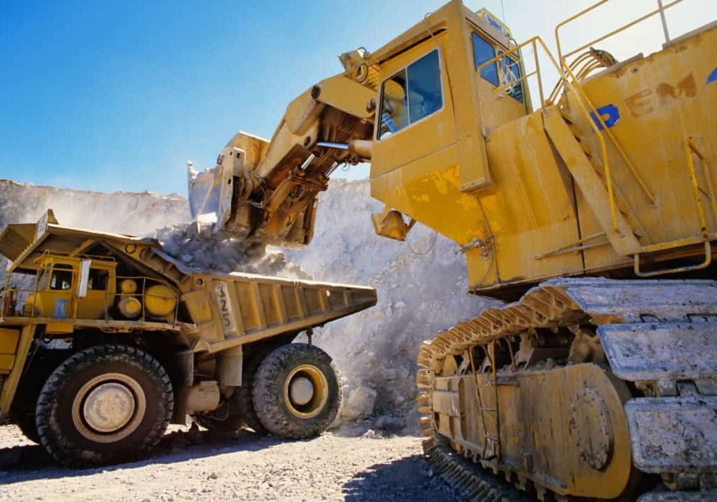 Large earth moving heavy equipment